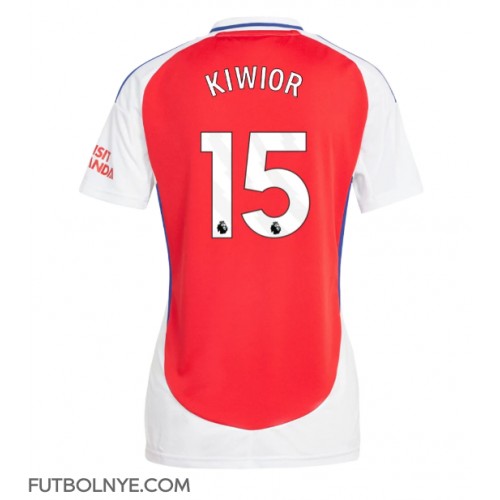 Camiseta Arsenal Jakub Kiwior #15 Primera Equipación para mujer 2024-25 manga corta